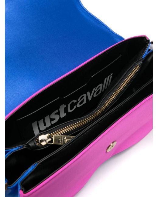 Just Cavalli Purple Colourblock Shoulder Bag