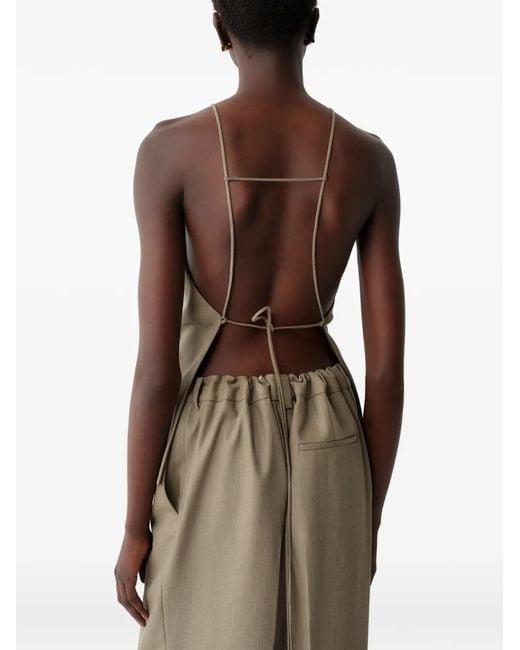 Calvin Klein Natural Open-Back Halterneck Top