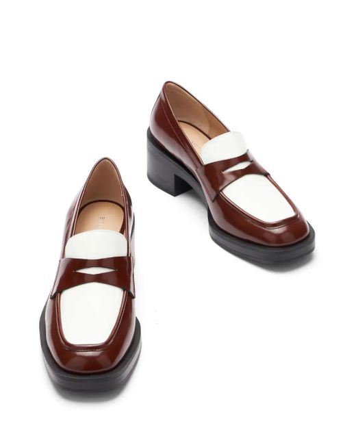 Stuart Weitzman Brown 40Mm Kaia Loafers