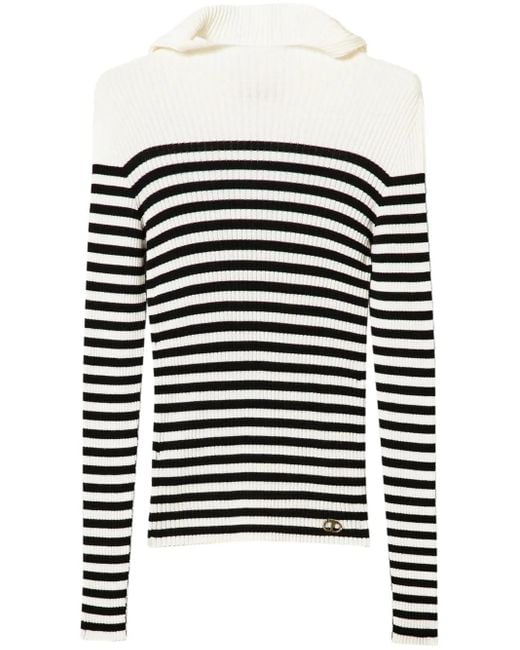 Twinset Black Striped Jumper