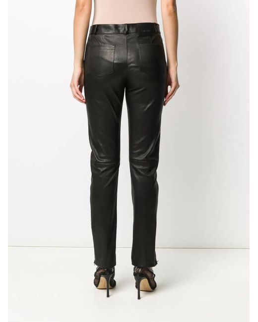 Tom Ford Black Leather Skinny-Leg Jeans