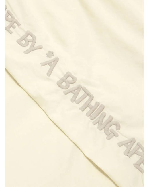 Aape By A Bathing Ape Natural Embroidered-Patch Shorts for men