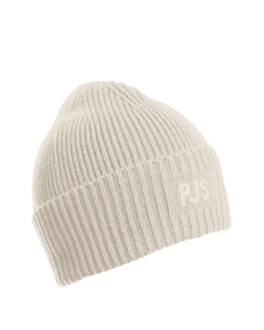 Parajumpers Natural Ribbed Logo Beanie