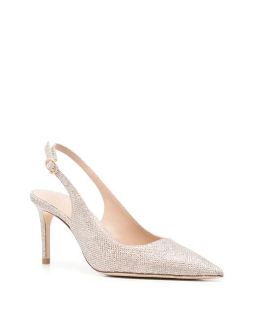 Stuart Weitzman White Stuart Powder Sling Back 7