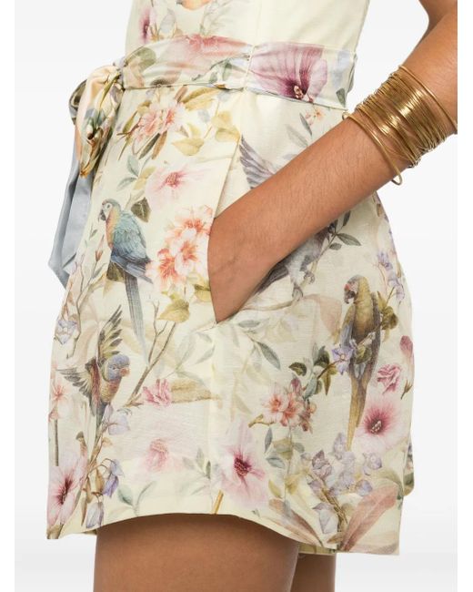 Zimmermann White "Rebellion" Fitted Playsuit