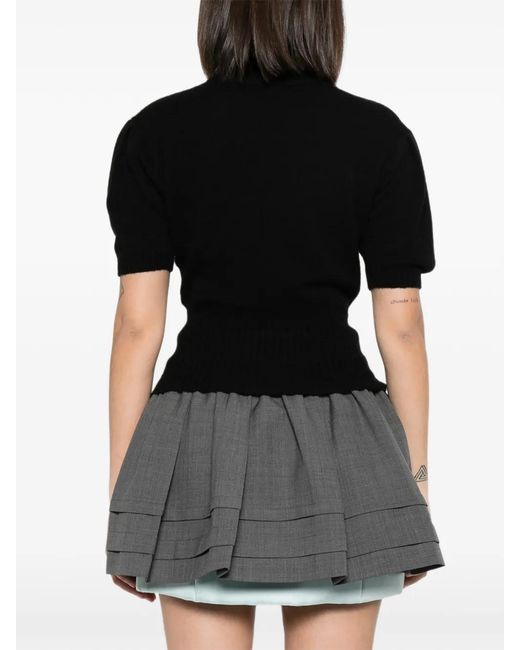Simone Rocha Black Bead-Embellished Sweater