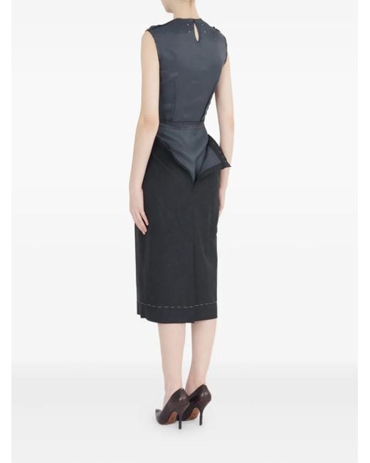 Maison Margiela Black Panelled Pencil Dress