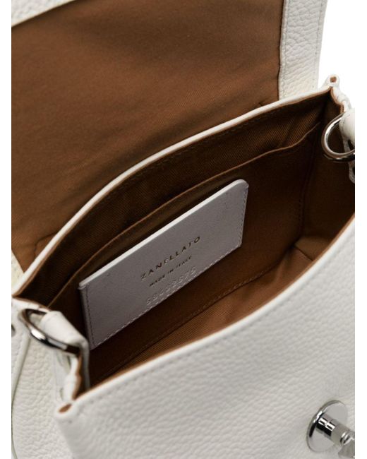 Zanellato White Postina Baby Leather Tote Bag