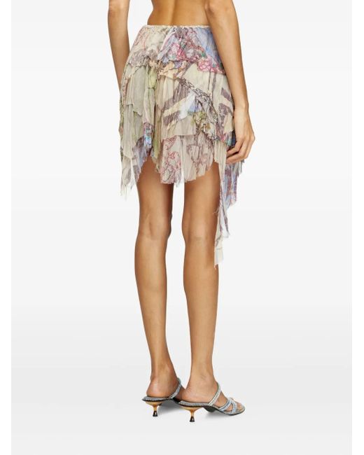 DIESEL White O-Silla Mini Skirt