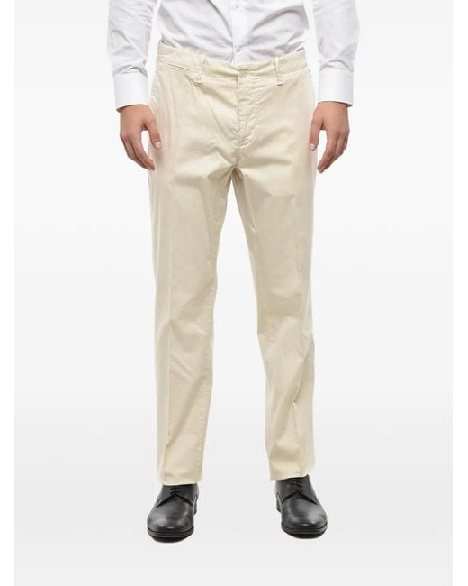 Corneliani Natural Button-Up Straight-Leg Trousers for men