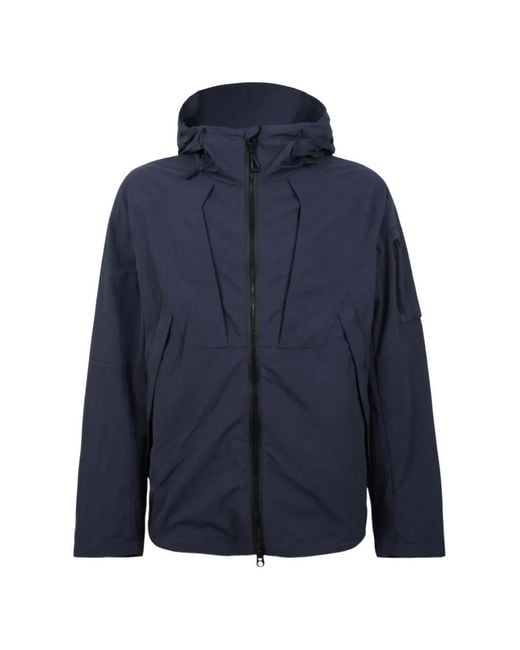 JG1 Blue Mag Aero-Flow Hooded Panelled Jacket for men