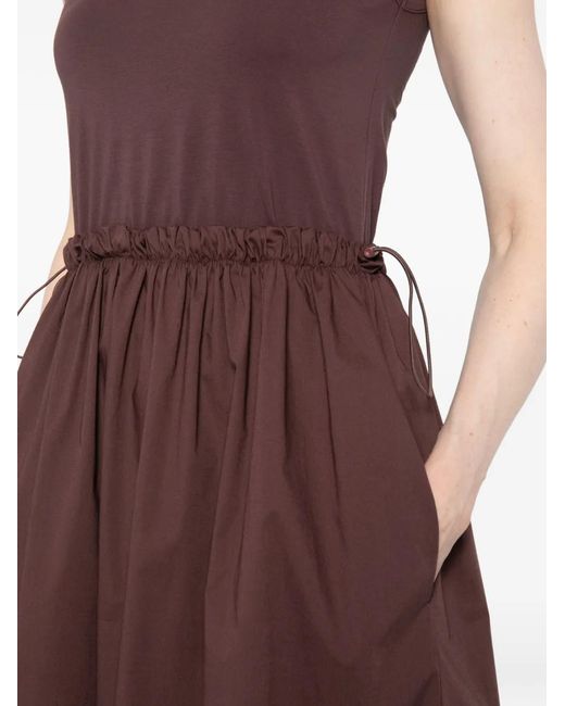 Alpha Studio Purple Ruffled Sleeveless Midi Dress