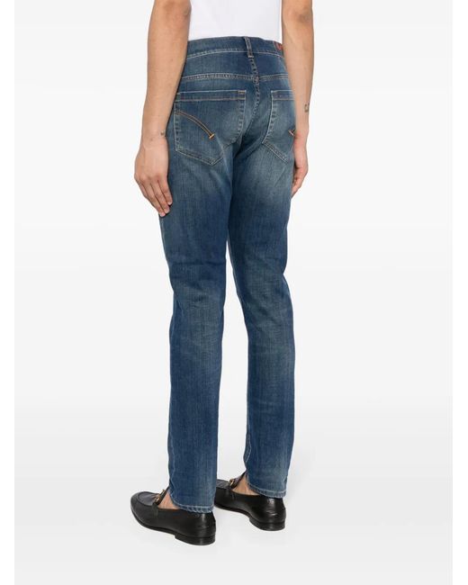 Dondup Blue Straight-Leg Jeans for men