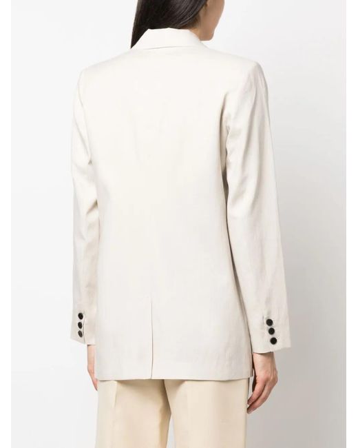 Gestuz Natural Double-Breasted Lyocell Blazer