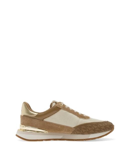 Michael Kors Brown Monogram-Print Sneakers