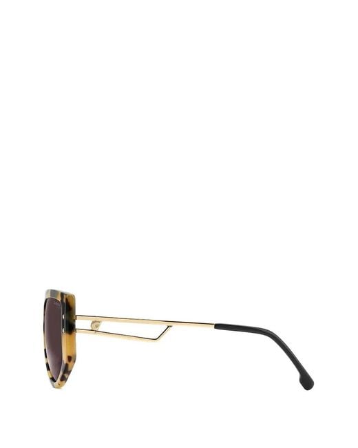 Carrera Brown Tortoiseshell-Effect Geometric-Frame Sunglasses
