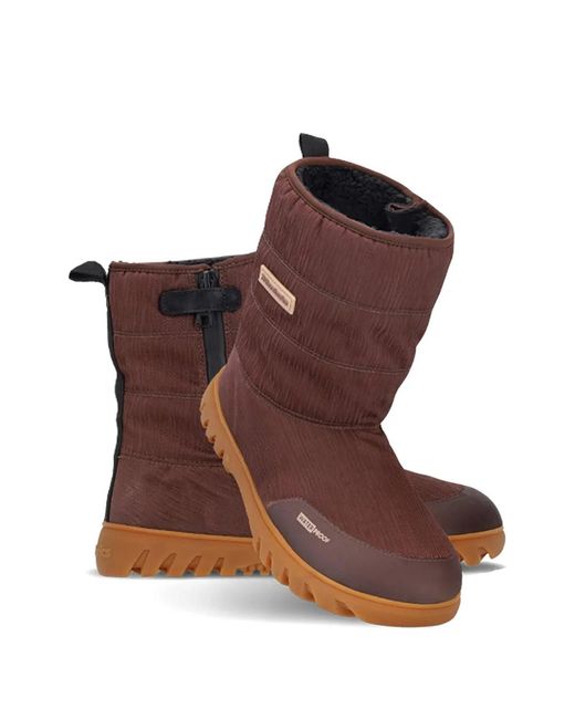 Barebarics Brown Polarstride Zip-Up Boots