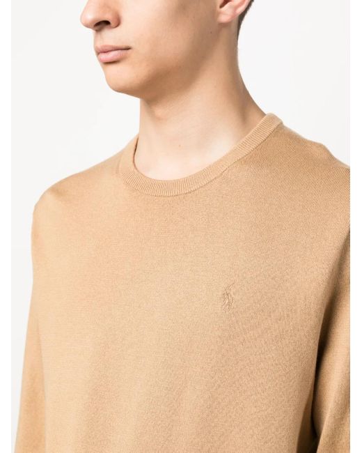 Polo Ralph Lauren Natural Relaxed Fit Crew Neck Cotton Sweater for men