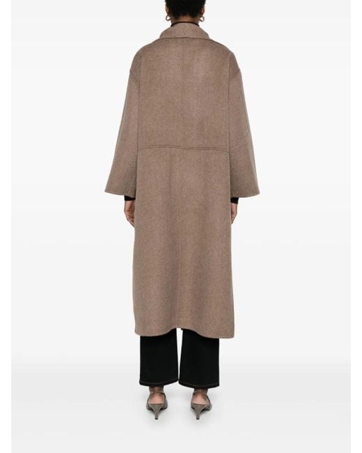 Totême Brown Signature Wool Cashmere Coat