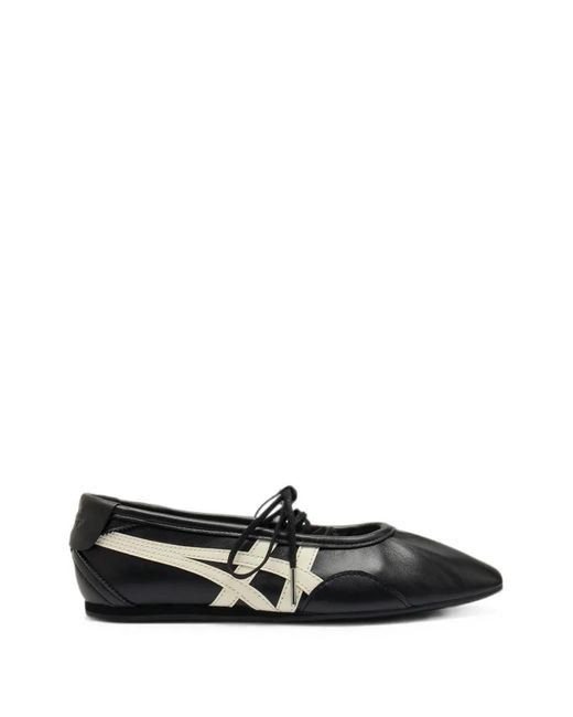 Onitsuka Tiger White Gymnarina Ballet Flats