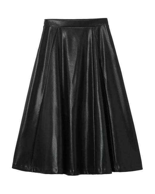 B+ AB Black Midirock mit Falten