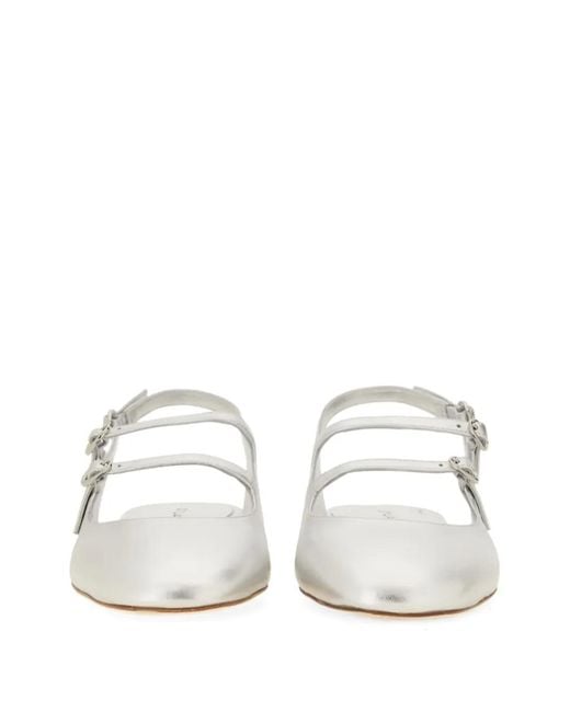 Stuart Weitzman White Slingback Pumps "Benni"