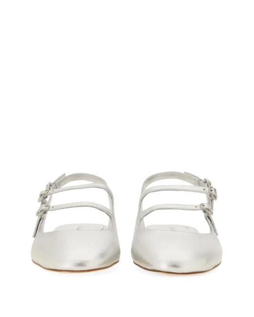 Stuart Weitzman White Slingback Pumps "Benni"