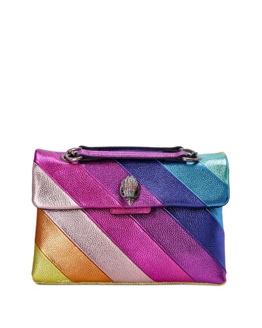 Kurt Geiger Purple Stripe Chain Shoulder Bag