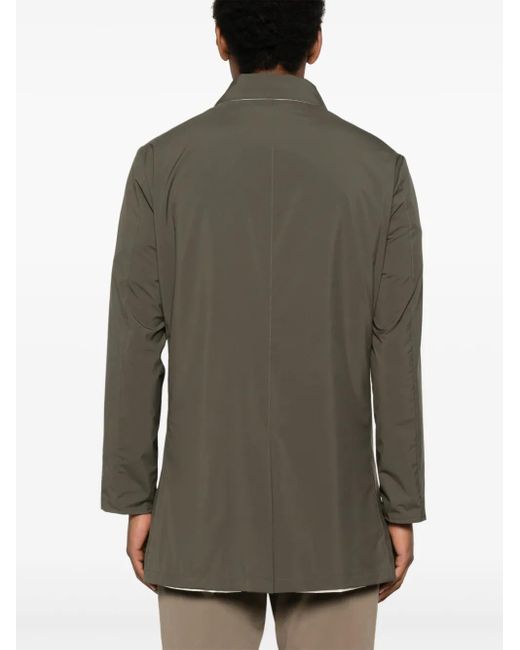 Barba Napoli Gray Single-Breasted Parka for men