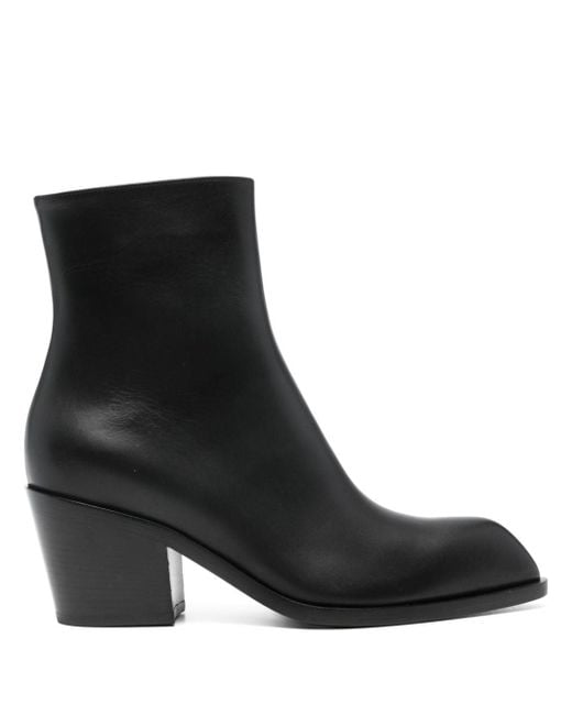 Gianvito Rossi Black Wednesday Leather Ankle Boots