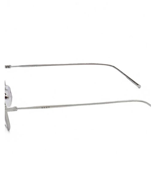 DKNY White Round-Frame Glasses