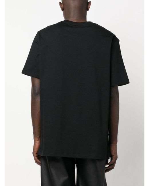 T-shirt en coton à logo imprimé Balmain pour homme en coloris Black