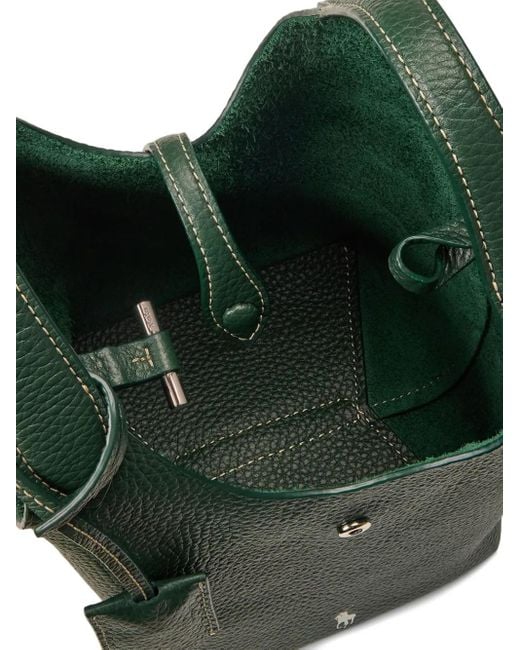 Polo Ralph Lauren Green Polo Play Pebbled-Leather Tote Bag