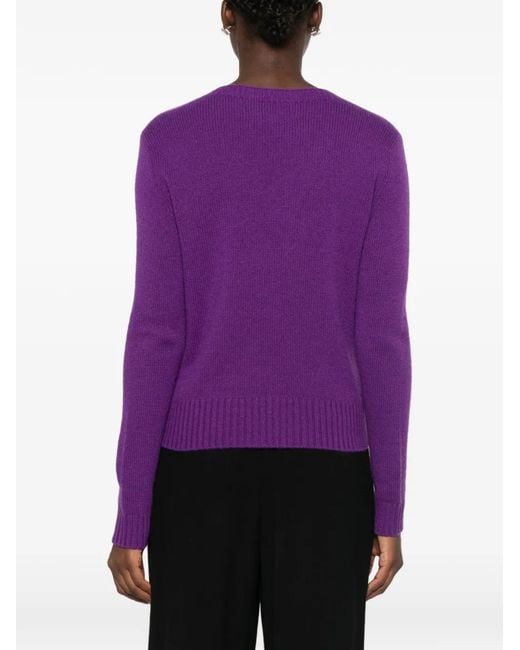 Bompard Purple Crew-Neck Sweater