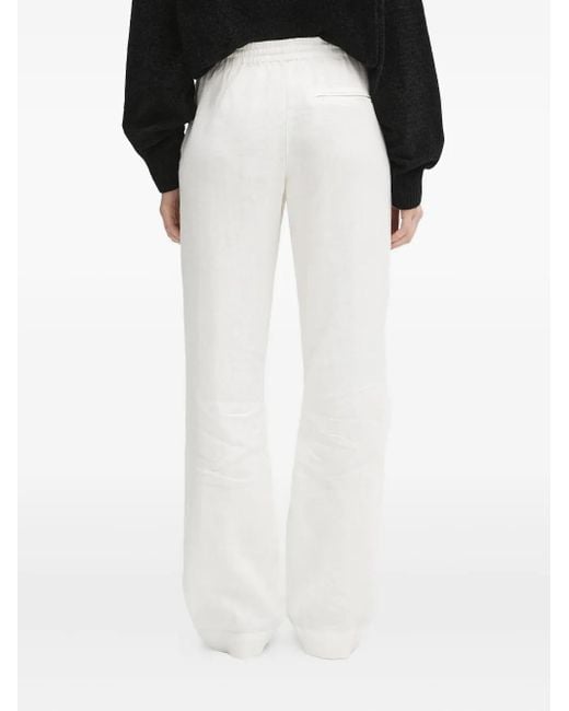 Samsøe & Samsøe White Drawstring Linen Trousers