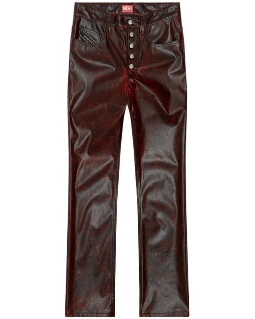 DIESEL Brown P-Revol Straigth-Leg Trousers for men