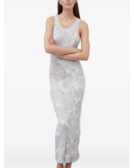 Won Hundred White Floral-Pattern Maxi Dress