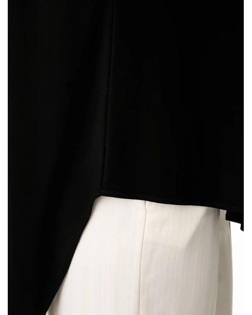Joseph Ribkoff Black Asymmetric V-Neck Top