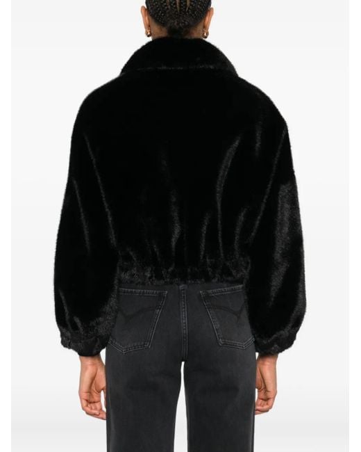 VALENTINI 1972 Black Cropped Zip-Up Jacket