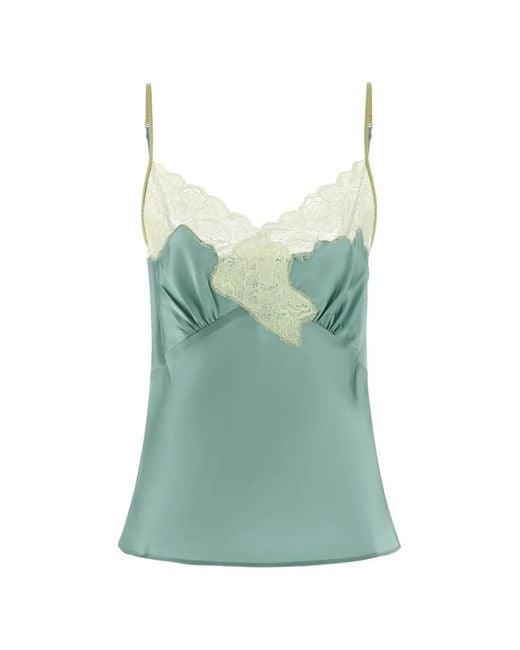 Vaillant Studio Green Lace-Detail Top