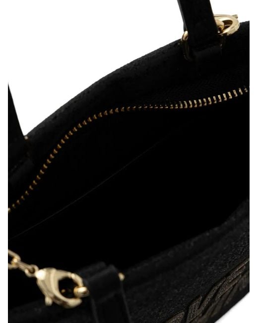 Love Moschino Black Embellished-Lettering Tote Bag