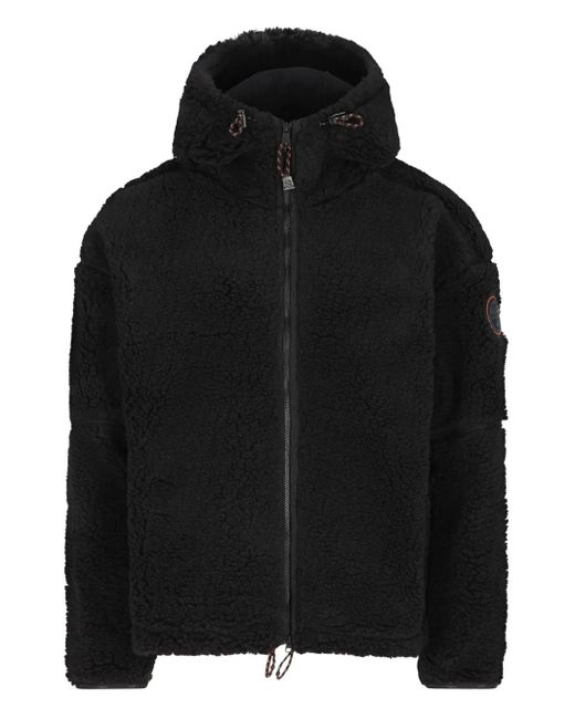 Napapijri Fleecejacke mit Logo-Patch in Black für Herren