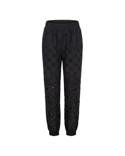 Ermanno Scervino Black Pantalon Brodé