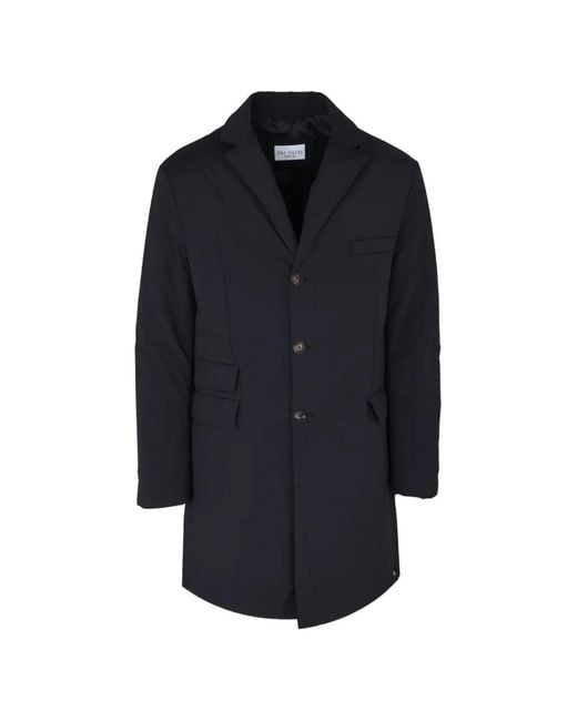 Pal Zileri Blue Single-Breasted Notched-Lapel Coat for men