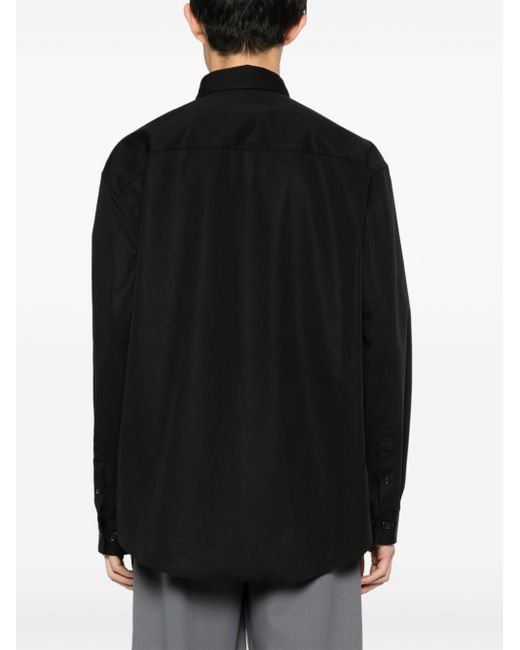 Chemise en coton à logo brodé Off-White c/o Virgil Abloh pour homme en coloris Black