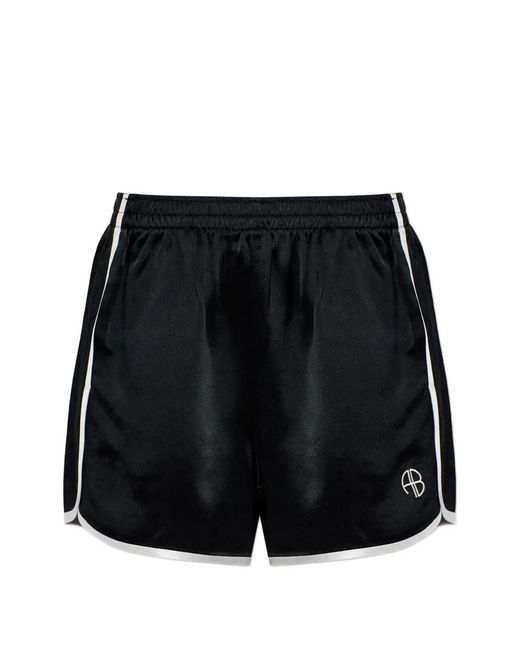 Anine Bing Black Eva Shorts
