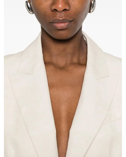 P.A.R.O.S.H. Natural Single-Breasted Blazer