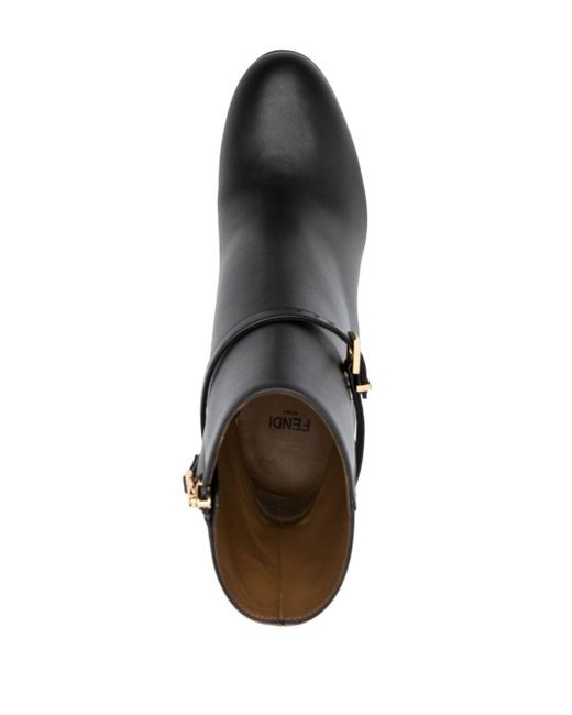 Fendi Black Delfina 105mm Leather Boots
