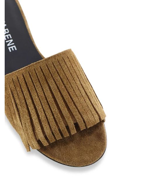 Notabene Brown Féline Fringed Slide Sandals