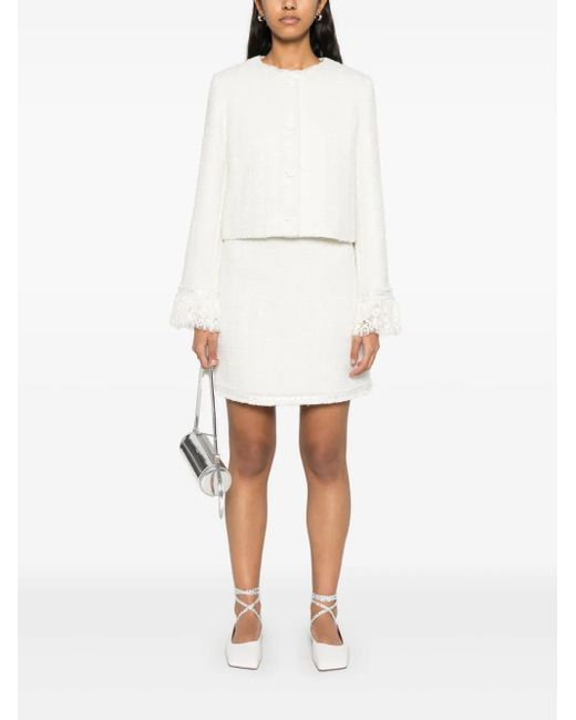 Alice + Olivia White Millie Jacket